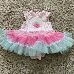 Little Me Pink and Teal Tutu Outfit